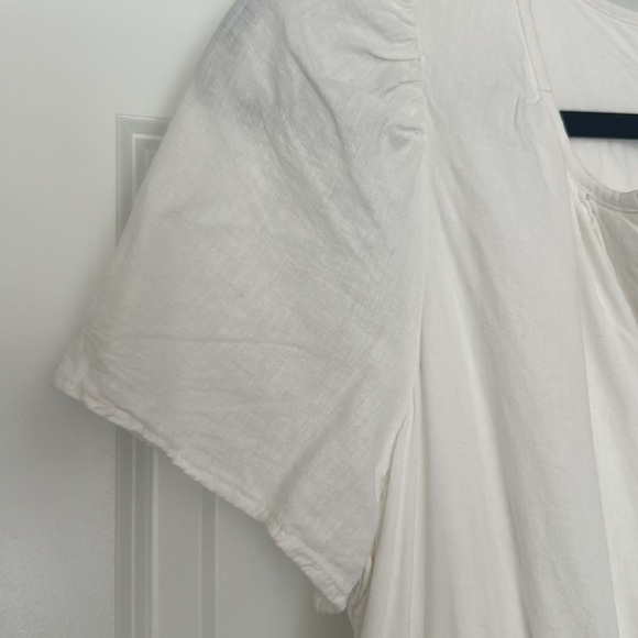 Anthropologie White Somerset Maxi Short Sleeved Dress Size M - Picture 7 of 8